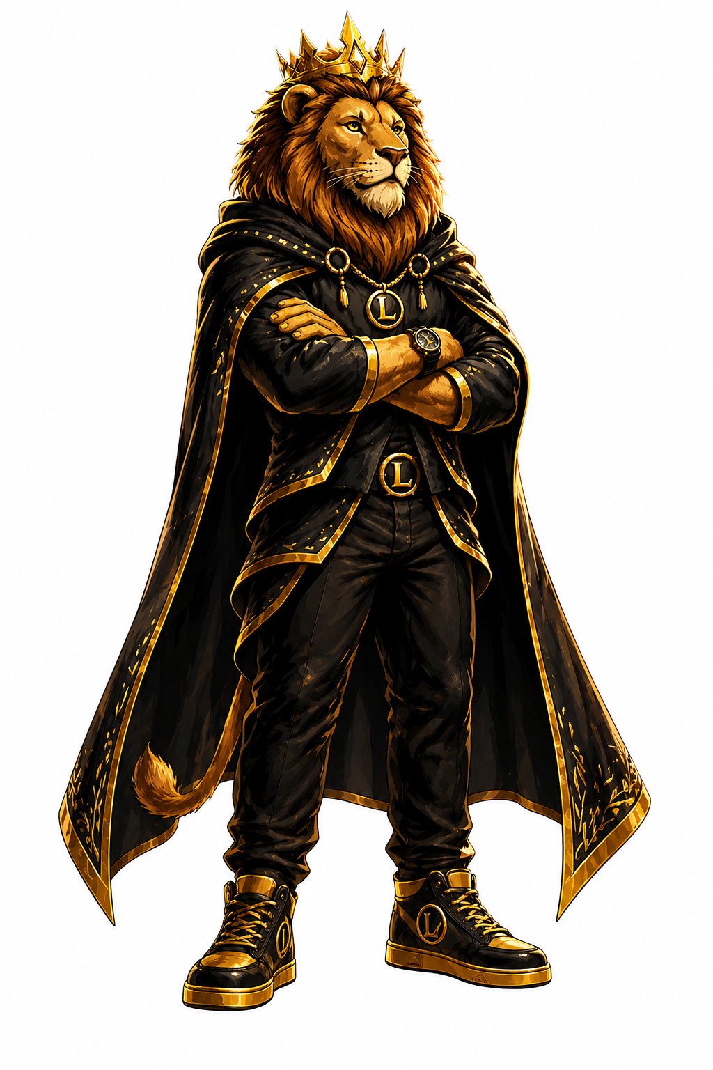 Loki the Lion — bold, crowned, ready to conquer
